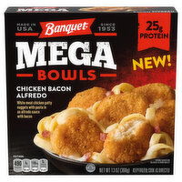 Banquet Mega Bowls, Chicken Bacon Alfredo, 13 Ounce