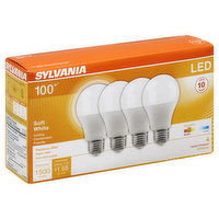 Sylvania Light Bulbs, LED, Soft White, 14 Watts, 4 Each