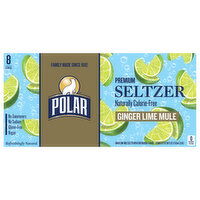 Polar Premium Naturally Calorie-Free Ginger Lime Mule Seltzer, 8 Each