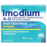 Imodium Anti-Diarrheal, Softgels, 24 Each