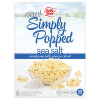 Jolly Time Simply Popped Popcorn, Microwave, Sea Salt, 6 Each