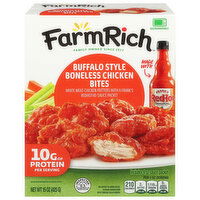 Farm Rich Chicken Bites, Buffalo Style, Boneless, 15 Ounce