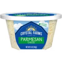 Crystal Farms Cheese, Parmesan, Shredded, 5 Ounce