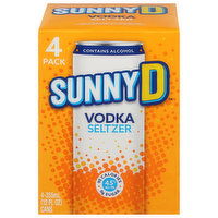 Sunny D Vodka Seltzer, 4 Pack, 4 Each