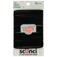 Scunci No Damage Elastics, Thick Hair - All Day, Strong Hold, 24 Each