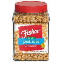 Fisher Dry Roasted Sea Salt Peanuts, 36 Ounce