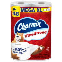 Charmin Ultra Strong 2-Ply Unscented Mega XL Rolls Bathroom Tissue, 8 Each