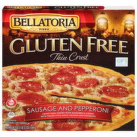 Bellatoria Pizza, Gluten Free, Thin Crust, Sausage and Pepperoni, 19.2 Ounce