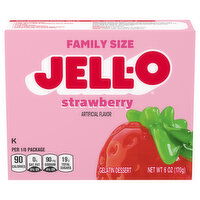 Jell-O Strawberry Gelatin Dessert Mix, 6 Ounce