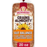 Brownberry Grains Almighty Gut Balance Whole Grain Thin Sliced Bread, 20 oz, 20 Ounce