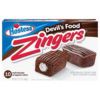 Hostess Zingers Cake, Iced Devil's Food, 10 Each