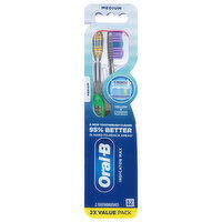 Oral-B Toothbrush, Medium, Value Pack, 2 Each