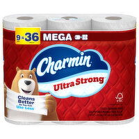 Charmin Ultra Strong Bathroom Tissue, Mega, 2-Ply, 9 Each
