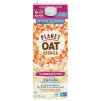 Planet Oat Unsweetened Vanilla Oatmilk, 52 Fluid ounce