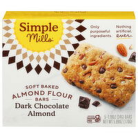 Simple Mills Almond Flour Bars, Dark Chocolate Almond, Soft Baked, 5 Each