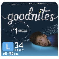 Goodnites Underwear, Boys, Large (68-95 lbs), 34 Each