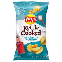 Lay's Potato Chips, Sea Salt & Vinegar Flavored, Kettle Cooked, 8 Ounce