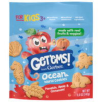 Gerber Get'ems! Cookies, Ocean World, for Kids 3+, Pumpkin, Apple & Cinnamon, 5 Ounce