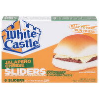 White Castle Sliders, Jalapeno Cheese, 6 Each