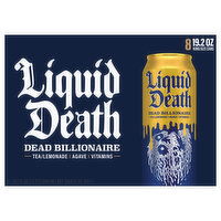 Liquid Death Tea/Lemonade, Dead Billionaire, 8 Each