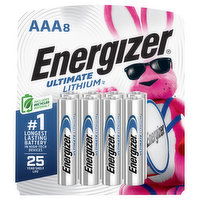 Energizer Ultimate Lithium Batteries, Lithium, AAA, 8 Pack, 8 Each