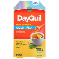 Vicks DayQuil Hot Remedy Honey Lemon Flavored Cold & Flu, 8 Each