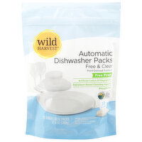 Wild Harvest Automatic Dishwasher Packs, Free & Clear, 20 Packs, 20 Each