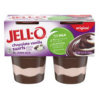 Jell-O Original Chocolate Vanilla Swirls Ready-to-Eat Pudding Snack Cups, 4 Each