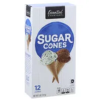 Essential Everyday Sugar Cones, 12 Each