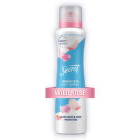 Secret Weightless Dry Spray Antiperspirant Deodorant, Wild Rose and Argan Oil, 4.1oz, 4.1 Ounce