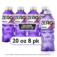 Powerade Zero Zero Grape Electrolyte Sports Drink, 8 Each