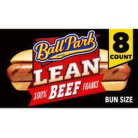 Ball Park Bun Length Hot Dogs, Lean Beef, 8 Each