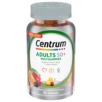 Centrum Multivitamin/Multimineral Supplement, Assorted Natural Fruit Flavors, Adults 50+, Gummies, 90 Each