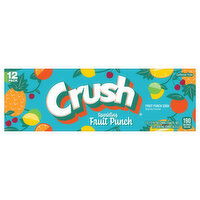 Crush Soda, Caffeine Free, Sparkling, Fruit Punch, 12 Each