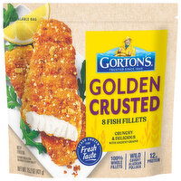 Gorton's Fish Fillets, Golden Crusted, Whole, 8 Each