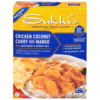 Sukhi's Indian Frozen Meal Chicken Coconut Curry with Naan & Basmati Rice, 11 Ounce