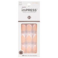 imPress Press-On Manicure Nails, So French, Medium, 30 Each