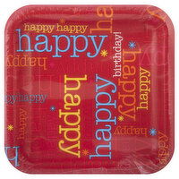 American Greetings Plates, Lots of Happy, 8 Each