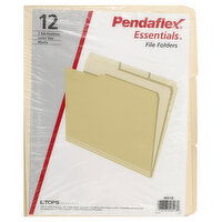 Pedaflex File Folders, Manila, Letter Size, 12 Each