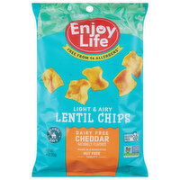 Enjoy Life Lentil Chips, Dairy Free, Cheddar, Light & Airy, 4 Ounce