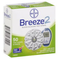 Breeze Breeze 2 Blood Glucose Test Strips, 50 Each