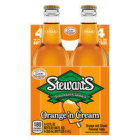 Stewart's Fountain Classics Soda, Orange and Cream, 4 Each