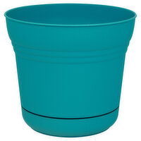 Bloem Planter, Saturn Bermuda Teal, 12 Inches, 1 Each