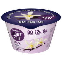 Dannon Light + Fit Fat Free Greek Vanilla Yogurt, 5.3 Ounce