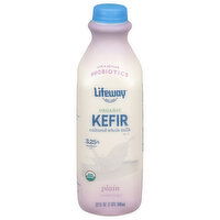 Lifeway Organic Whole Milk Plain Kefir, 32 Fluid ounce