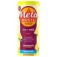 Metamucil Sugar-Free 4-in-1 Lemonade Flavored Psyllium Fiber Supplement, 14.7 Ounce