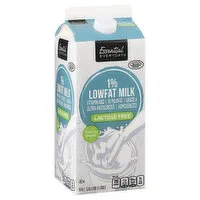 Essential Everyday Milk, Lactose Free. 1% Low Fat, 0.5 Gallon