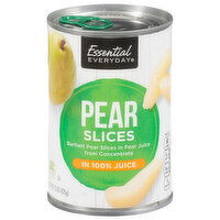 Essential Everyday Pear Slices, in 100% Juice, Bartlett, 15 Ounce