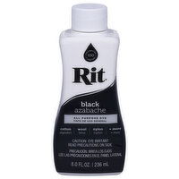 Rit All Purpose Dye, Black, 8 Fluid ounce