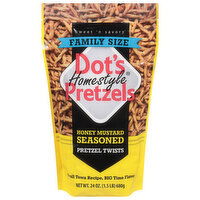 Dot's Homestyle Pretzels Pretzel Twists, Honey Mustard Seasoned, Family Size, 24 Ounce
